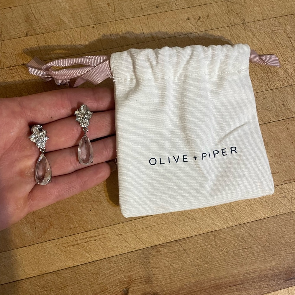 Olive + Piper bridal drop earrings